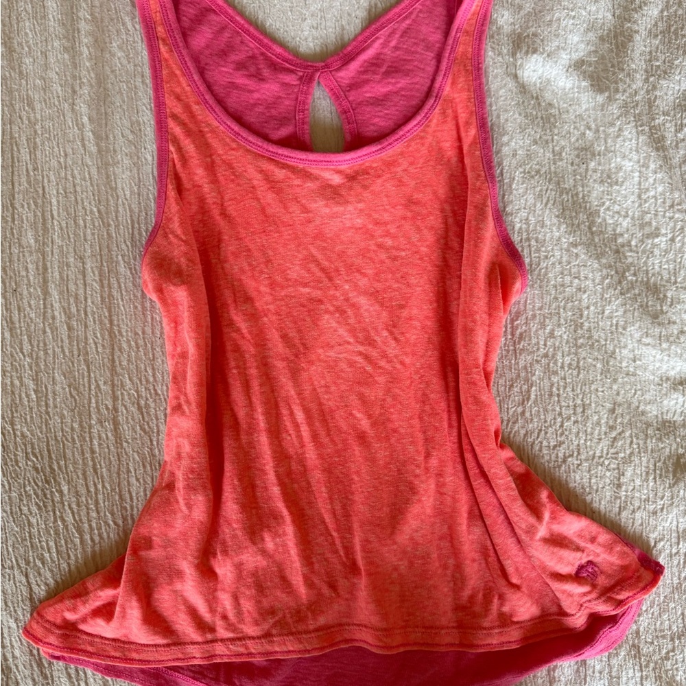 Abercrombie & Fitch Pink and Coral Racerback Tank